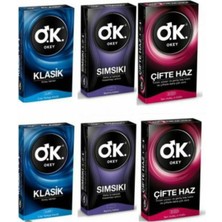 Okey Prezervatif Klasik 20 Li + Sımsıkı 20 Li + Çifte Haz 20 Li