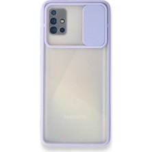 Tstore Samsung Galaxy A71 Kılıf Palm Buzlu Kamera Sürgülü Silikon