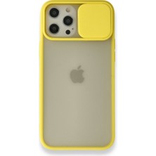 Tstore Apple iPhone 12 Pro Max Kılıf Palm Buzlu Kamera Sürgülü Silikon