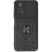 Tstore Xiaomi Poco M4 Pro 4g Kılıf Pars Lens Yüzüklü Silikon
