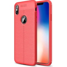 Tstore Apple iPhone Xs Max Kılıf Focus Derili Silikon