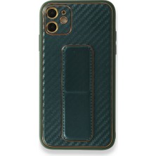 Tstore Apple iPhone 12 Kılıf Coco Karbon Standlı Kapak