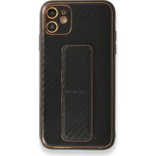 Tstore Apple iPhone 12 Kılıf Coco Karbon Standlı Kapak
