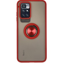 Tstore Xiaomi Redmi 10 Kılıf Montreal Yüzüklü Silikon Kapak