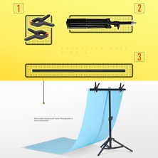 VShop 70X200CM T-Şekli Fotoğraf Stüdyosu Arka Plan Destek Standı (Yurt Dışından)