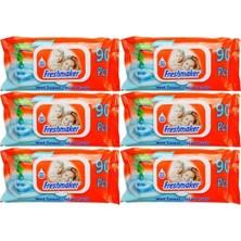 Freshmaker Islak Havlu  Mendil 90 Yaprak Avantaj Pk 6 Lı Set (540 Yaprak) Plastik Kapaklı