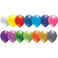 Party Balon 10 Inc Baskısız Karışık Pastel Renk 100 Adet