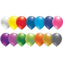 Party Balon 10 Inc Baskısız Karışık Pastel Renk 100 Adet