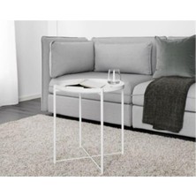 EC Shop Censel Makina Gladom Tepsili Sehpa, Beyaz