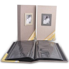 Aledo 10X15 cm 300'LÜK Koton Desenli Fotoğraf Albümü ACR-16WPP46300 Krem