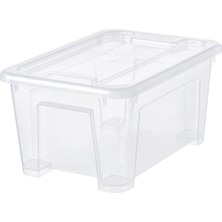 IKEA Samla 28X20X14 cm 5 Lt Kapaklı Şeffaf Saklama Kutusu