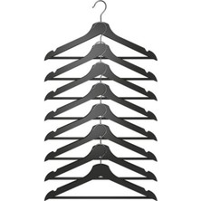 IKEA Bumerang 8'li Ahşap Giysi Askısı - Siyah