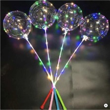 Niyet Işıklı Balon - Transparent LED 3 Fonksiyonlu - Şeffaf Balon Çubuklu