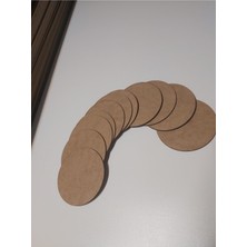 EC Shop Sözen Home Design Supla Levha 10 Adet 3 mm Ham Mdf 8 cm Çap Yuvarlak Bardak Altı
