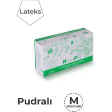 Has-Pet Beyaz Lateks Pudralı   Medium 100'LÜ