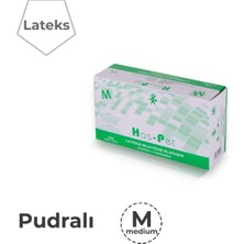 Has-Pet Beyaz Lateks Pudralı   Medium 100'LÜ