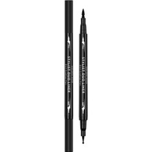 Golden Rose Stylist Duo Liner 2'si 1 Arada Eyeliner Kalemi Yoğun Siyah Renkli Kolay Uygulama 8691190122577