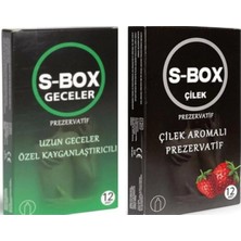 S-Box Prezervatif Uzun Geceler+Çilek Aromalı ( 12+12 )