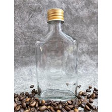 Coldbrewtrend Cold Brew Şeffaf 200 ml Gold Metal Kapaklı Boş Cam Şişe 6 Adet (Soğuk Kahve)