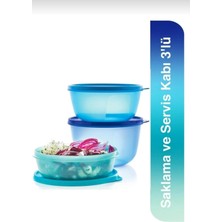 Tupperware 3`lü Saklama ve Servis Kapları 1 Lt - 1,5 Lt , 2 Lt Simmavi3