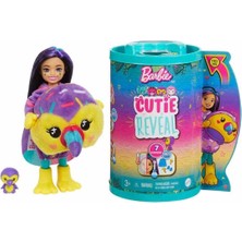 Barbie Cutie Reveal Bebekler Chelsea Tropikal Orman Serisi HKR12 Kuş Renkli Desenli 7 Sürpriz İçerir