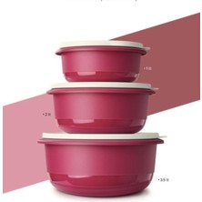 Tupperware Fuşya Miksim Serisi Hazırlama Servis Seti 1lt 2lt 3.5lt Esc