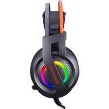 Rampage Rm-X7 Tornado Siyah Cmedıa 100B Chipset USB Rgb LED Efektli Oyuncu Mikrofonlu Kulaklık Rampage Rm-X7