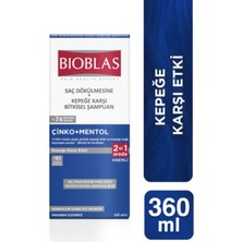 Bioblas 2’si 1 Arada   Karşıtı Şampuan – Mentol Ferahlığı 360 ml
