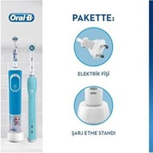 Oral -B Şarj Edilebilir Diş Fırçası Aile Paketi D700 Mavi + D100 (Frozen) 4.7