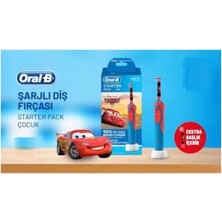 Oral Starter Pack Disney Cars Çocuk Şarjlı Diş Fırçası Yedek Başlıklı