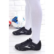 Lig Orthopedix Meteor Trx Halı Saha Spor Ayakkabısı Erkek Siyah Suni Deri Sentetik Malzeme