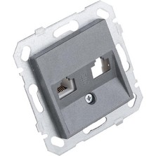 Netelsan Byobu Füme Telefon Nümeris Priz (Cat-3) Çerçevesiz