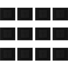 Ovivo Seldur Grano Siyah Komütatör 12 Adet Çerçeve