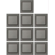 Ovivo Antrasit Anahtar Çerçeve Dahil 10'lu Paket