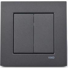 Viko Artline Novella Füme Ikili Komütatör Çerçeveli Anahtar Vnov
