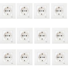 Viko Karre 12'li Topraklı Priz (Çerçeve Hariç)