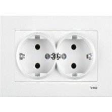 Viko Karre Ikili Topraklı Priz (Çerçeve Dahil)