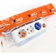 Viko 5mt 3'lü Priz Yanmaz