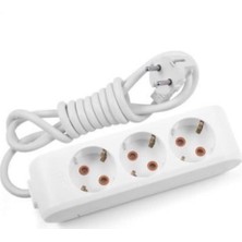 Viko Multi-Let Üçlü Priz Topraklı Kablolu Çocuk Korumalı 2 Metre-Beyaz