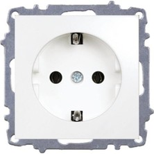 Elbi Zena Beyaz Topraklı Priz