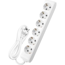 Viko Panasonic 6'lı 20 Metre Grup Priz - Çocuk Korumalı Öznur Kablo Ile