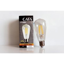 Cata 8 W LED Ampul ST64 Gün Işığı 3000K AC85 Duy Tipi 1080 Lümen Güç Tüketimi CT-4353
