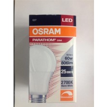 Osram 8.5W=60W 806 Lümen E27 Dimmer Uyumlu LED 2700 Kelvin Sarı