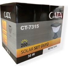 Cata 30W Güneş Enerjili Solar Sokak Armatürü Beyaz Işık CT-7315