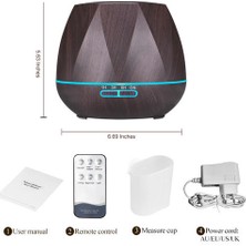 Xhltd 500 ml Uzaktan Kumanda Hava Uçucu Yağ Difüzör Humidificador Mist Maker LED Aroma Difüzör Aromaterapi Nemlemdirici (Yurt Dışından)