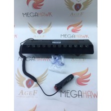 MEGAHAWK S12 Vantuzlu Kırmızı - Mavi - Beyaz Ikaz LED