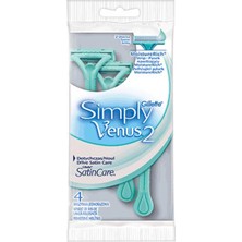Gillette Venus Simply Venus 2 Kullan At Tıraş Bıçağı 4'lü