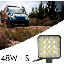 EC Shop Hrpak 4 Adet 16 Ledli 3000 Lümen Off Road Çalışma ve Sis Lambası 48WATT-S Model