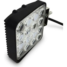 EC Shop Sahlan 16 LED Off Road Kare Çalışma Lambası Sis Lambası Projektör Gündüz Farı 48 Watt