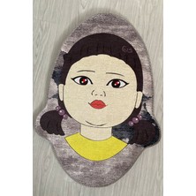 Rugs Modern Squid Game Desenli Bej Halı